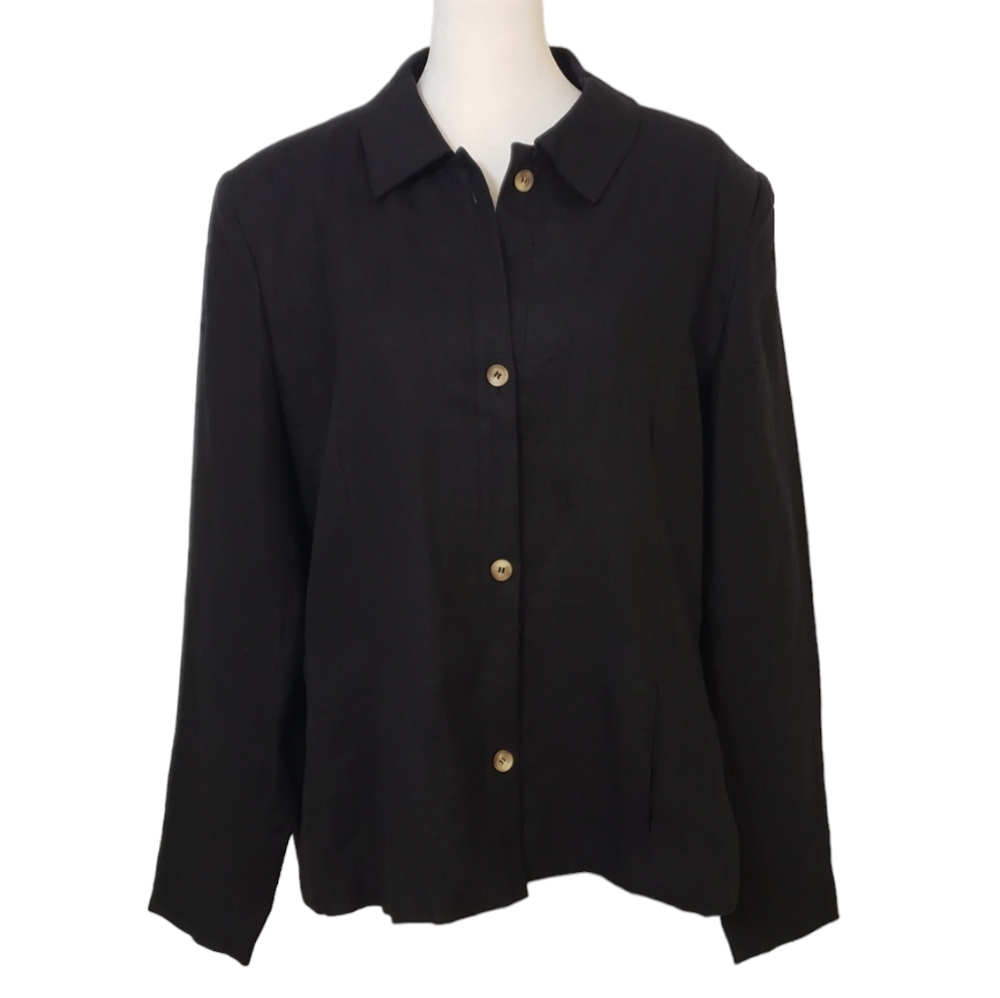 NWT Harve Benard By Benard Holtzman Women's Linen Jacket Size 16